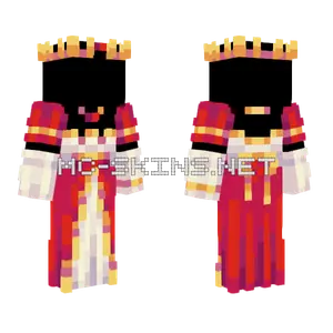 Red Royal Dress Remake Minecraft skin