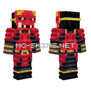 Red Samurai Minecraft skin