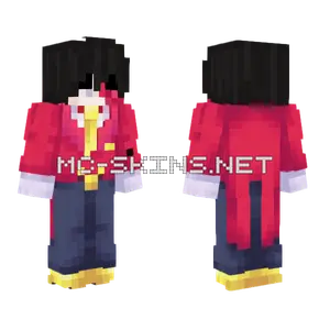 Red School Uniform Girl Minecraft skin