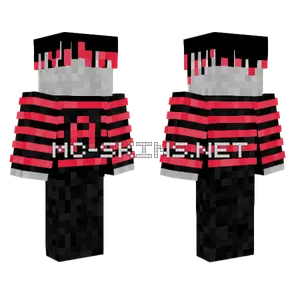 Red Striped Shirt Minecraft skin
