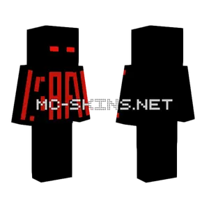 Red Text Monster Minecraft skin