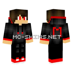 Red Trimmed Hoodie