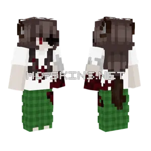 Red Warden Hybrid Wolf Female Minecraft skin