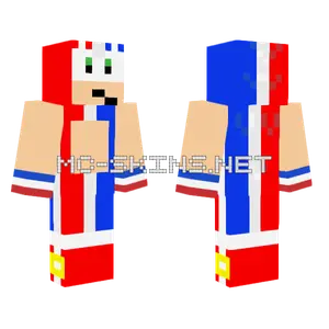 Red White Blue Sonic Minecraft skin