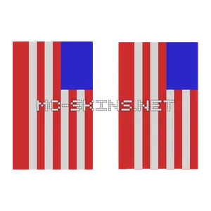 Red White Blue Stripes cape, outside and lining
