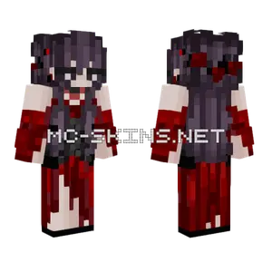 Red Witch Outfit Minecraft skin