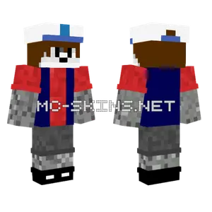 Red Wolf Dipper Outfit Minecraft skin