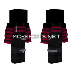 Red Y2K Template Base Minecraft skin