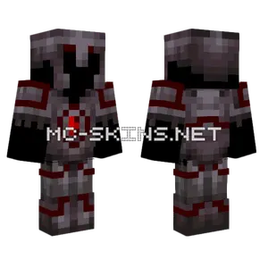 Redstone Eye Trim Netherite Full Black Minecraft skin