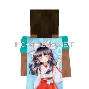 Reimu Hakurei Kimono cape, outside and lining