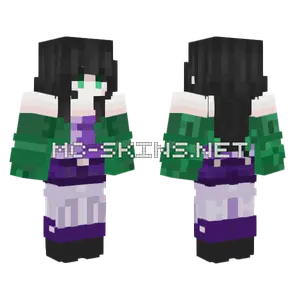 Reinadrop Green And Purple Remake 3 Minecraft skin