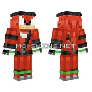 Renegade Knucks Sonic Prime Minecraft skin