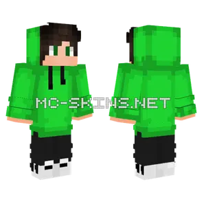 Rich Boi Green Hoodie Minecraft skin
