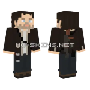 Rick Grimes With AK47 Minecraft skin