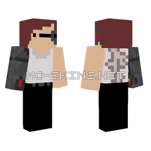 Robot With Red Eyes Minecraft skin
