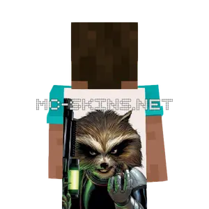 Rocket Raccoon cape, outside and lining