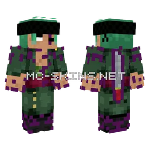 Roronoa Zoro Demon Form Minecraft skin