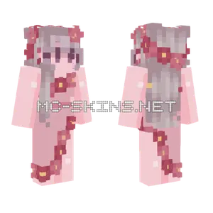 Rose Bushes Girl Minecraft skin