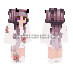 Rose Ender Girl Minecraft skin