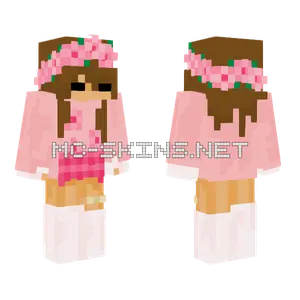 Rose Flower Crown Minecraft skin