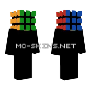 Rubiks Cube Head Base Minecraft skin