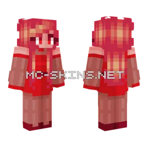 Ruby Red Girl Minecraft skin