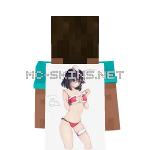 Ryuko Matoi Bikini cape, outside and lining