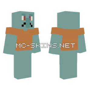 Sad Squidward Tentacles Minecraft skin
