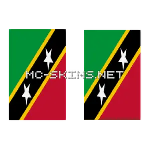 Saint Kitts and Nevis Flag cape, outside and lining