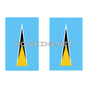 Saint Lucia Flag cape, outside and lining