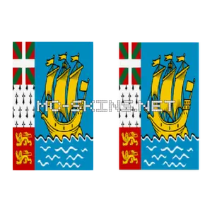 Saint Pierre and Miquelon Flag cape, outside and lining