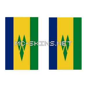 Saint Vincent and the Grenadines Flag cape, outside and lining