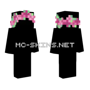 Sakura Flower Crown Girl Minecraft skin