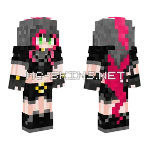 Sakura Virtual Hero Hooded Minecraft skin