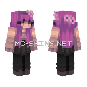 Saleme Purple Hair Minecraft skin