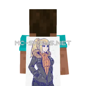 Samus Sweater cape, outside and lining