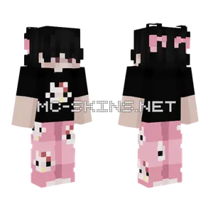Sanrio Hello Kitty Pajamas Minecraft skin