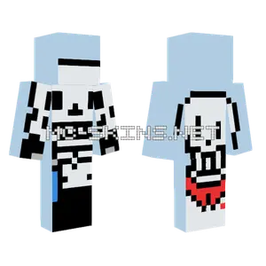 Sans and Papyrus Pixel Art Minecraft skin