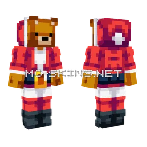 Santa Bear Hive Style Minecraft skin