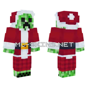Santa Creeper Minecraft skin