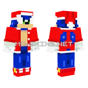 Santa Sonic Minecraft skin
