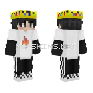 Sapnap Wearing Technoblade's Crown Minecraft skin