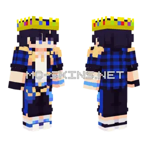 Sasa Blue Plaid Minecraft skin
