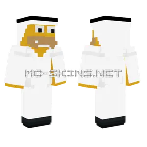 Saudi Homer White Minecraft skin