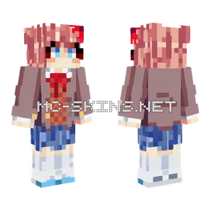 Sayori Blue Outfit Minecraft skin