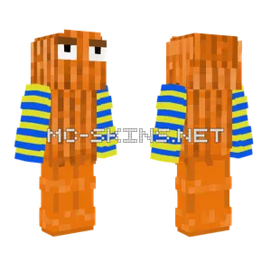 Scared Orange Monster Minecraft skin