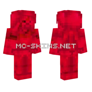 Scared Red Steve Minecraft skin