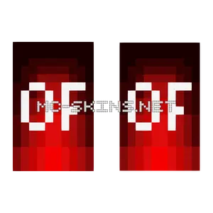 Scarlet OptiFine Letters cape, outside and lining