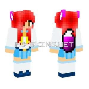 Scarlett S SM School Uniform Minecraft skin