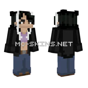 Scarlett White Hair Minecraft skin
